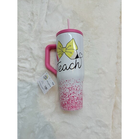 Teacher Stainless Steel Insulated Tumbler White with Straw - Picture 5 of 6